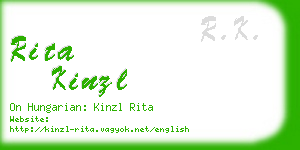 rita kinzl business card